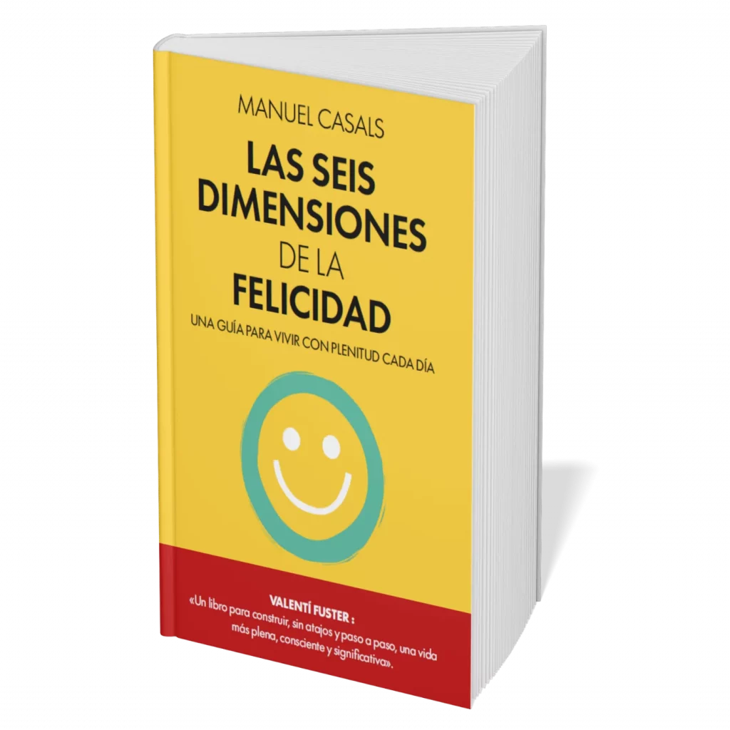 Las Seis Dimensiones de la Felicidad. Portada del libro de Manuel Casals.